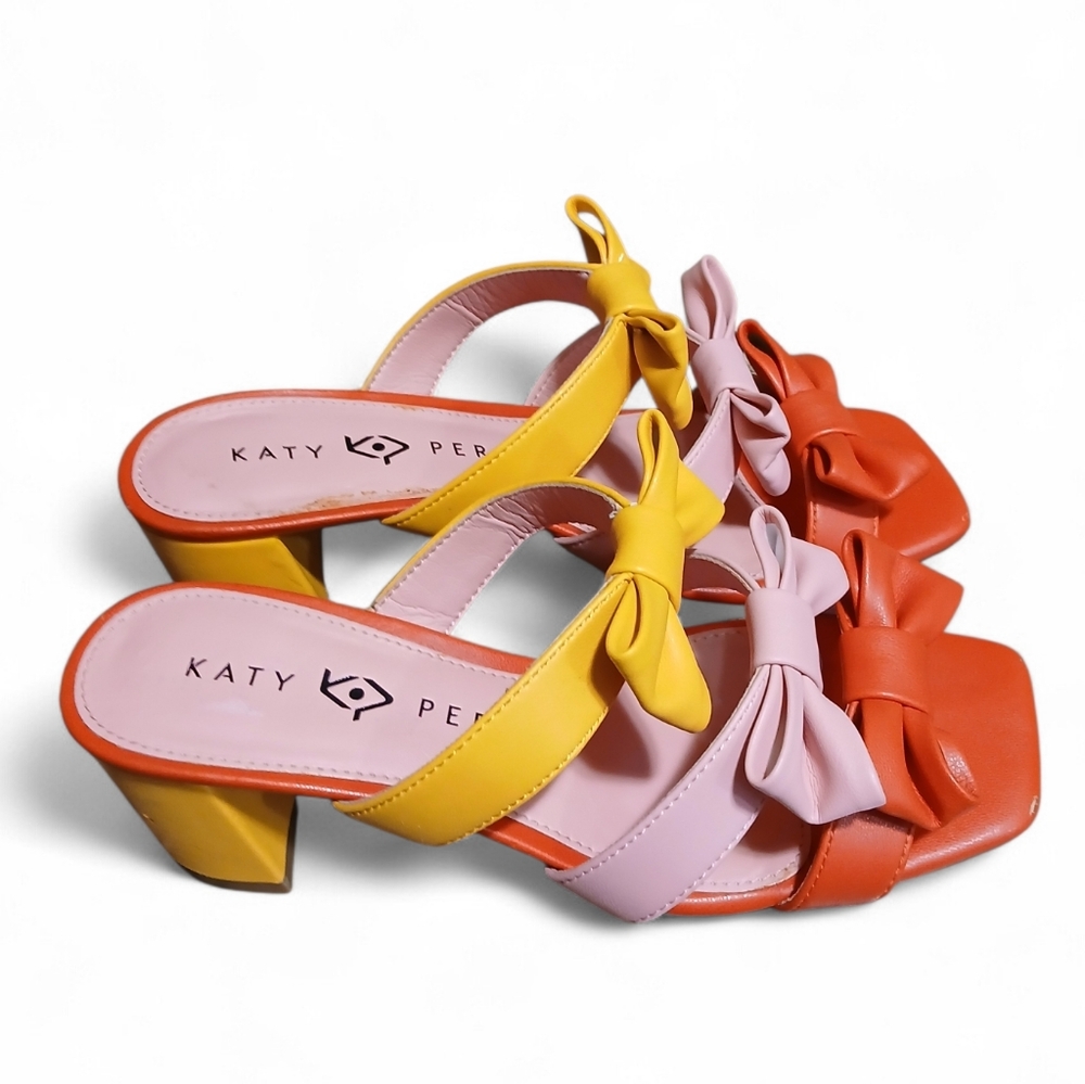 Katy Perry Women's Size 6 Multicolor Bow Sandals - Picture 2 of 8
